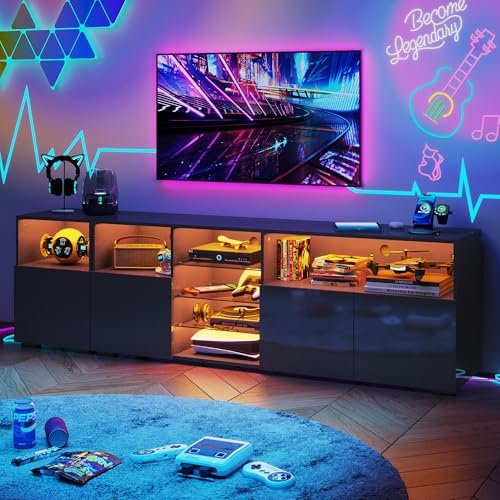 Hlivelood LED TV Stand for